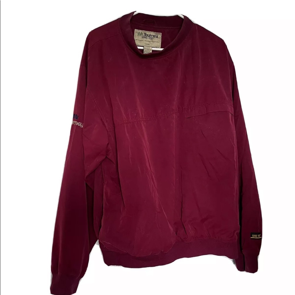 Goretex Tourney Mens Jacket Golf Red / Maroon Waterproof Windproof Vintage